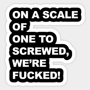 ON A SCALE Sticker